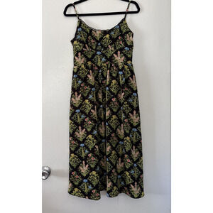 Laundry by Shelli Segal Smocked Floral Spaghetti Straps A Line Midi Dress Size 8